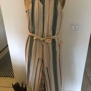 Billabong striped overalls-size Large